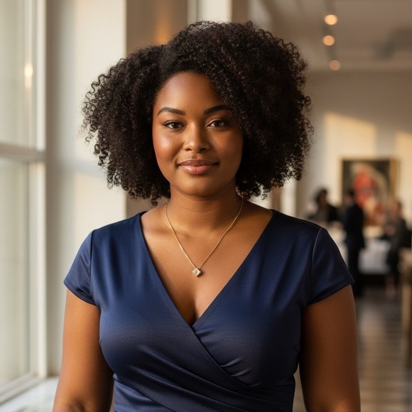 Floating Crystal Gold Dainty Necklace (NWT) - Picture 3 of 10